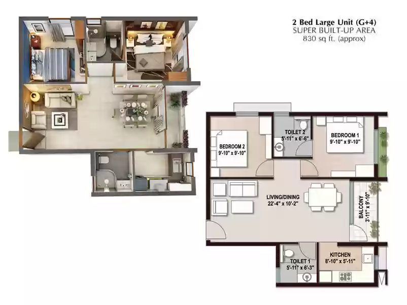 1 BHK Apartment in Joka